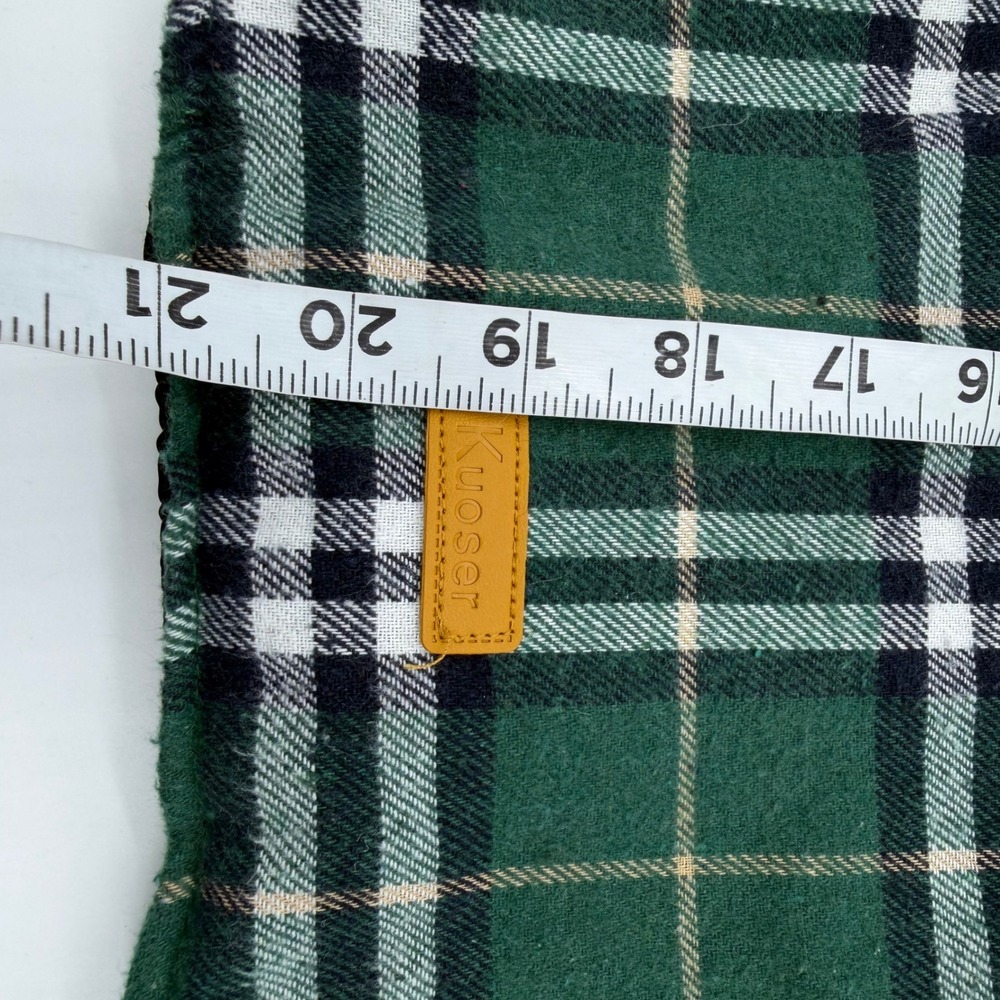 Kuoser Waterproof Dog Coat Reversible Plaid Jacket Green Black XL - Picture 7 of 7